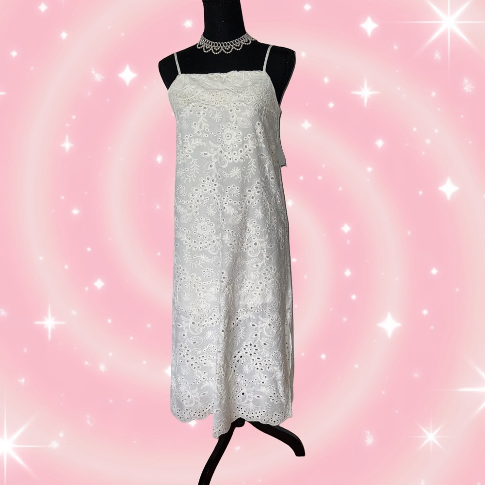Karen Kane Mango Tango White Eyelet Dress NWT Size XS